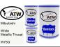 Preview: Mitsubishi, White Metallic Tricoat, W75G: 500ml Lackdose + 500ml Klarlack + 250ml Härter - Set, von ATW Autoteile West.